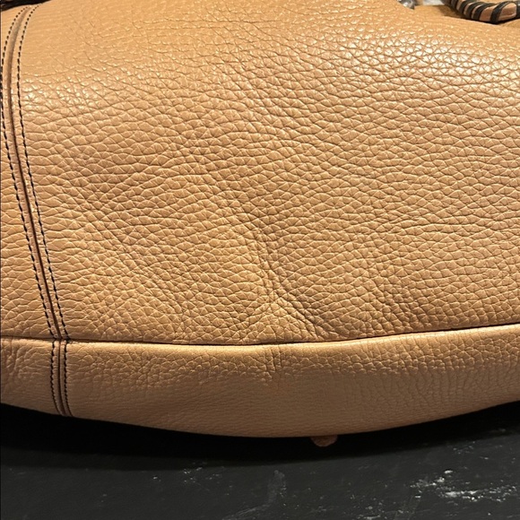 Brighton Tan Leather Shoulder Bag with Heart Charm - Picture 5 of 13